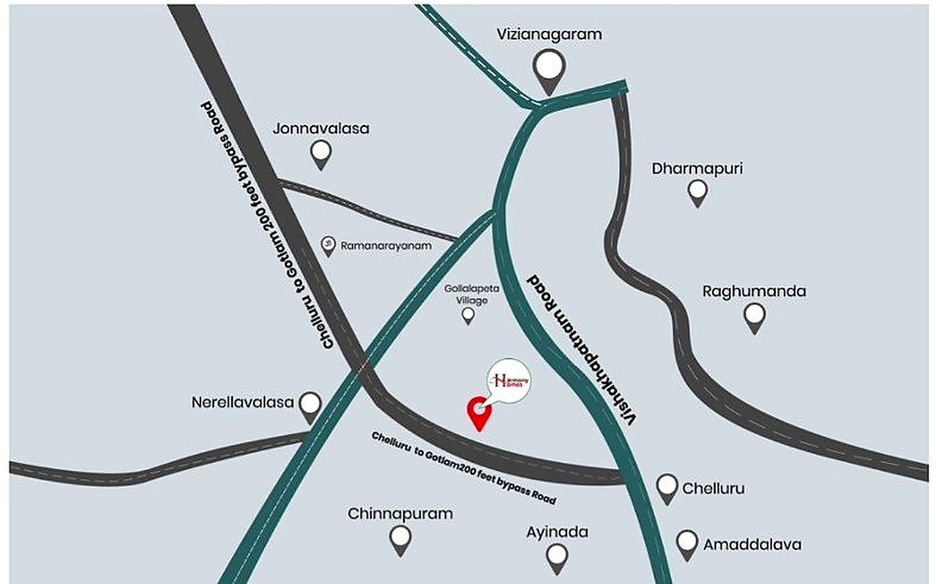 Location context for Harmony Homes