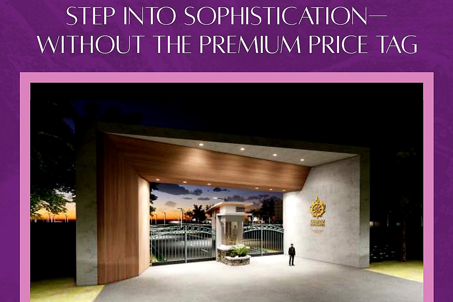 Vishnu Soudha grand entrance as shown in the project brochure