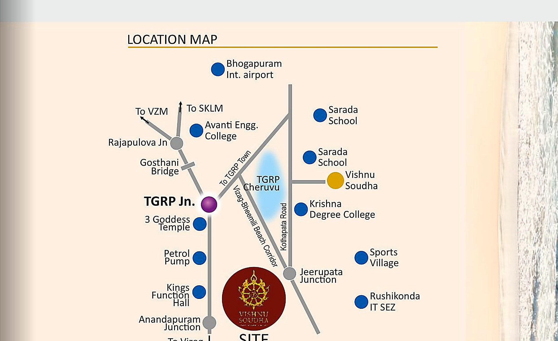 Location map from the Vishnu Soudha brochure